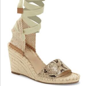 Vince Camuto Levernta Ankle Wrap Espadrilles Wedge